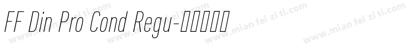 FF Din Pro Cond Regu字体转换